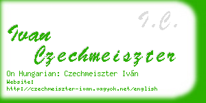 ivan czechmeiszter business card